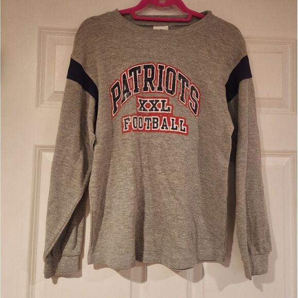 NFL Patriots gray thermal Long Sleeve Top S - Picture 1 of 3